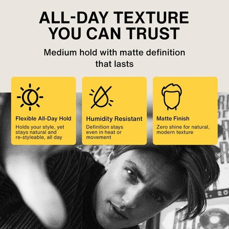 Kings Domain Melbourne Texture Paste | Matte Paste for Men | Medium Hold Styling Cream | Adds Natural Movement & Flexible Hold | 3oz Professional Grade