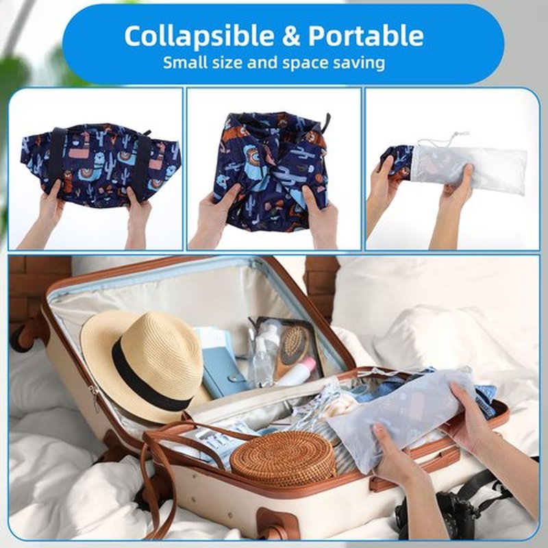 Collapsible Bucket for Soaking Feet, Portable Foot Bath Basin, Travel Foot Soaking Tub with Handles, Navy Blue Foot-Spa Soaking-Tub for Home, Travel, Outdoor and Camping (14 L/11x7.4 Inch)