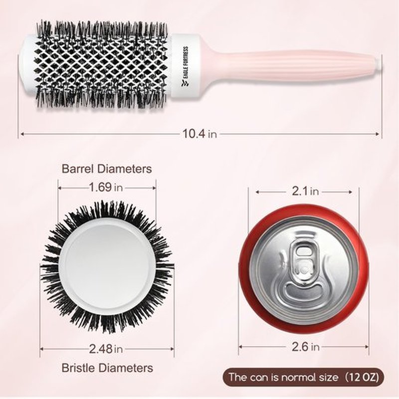 EAGLE FORTRESS Round Brush for Blow Out, Nano Thermal Ceramic & Ionic Round Hair Brush for Blow Drying, 1.7” Diameter Styling Brush for Medium Length Hair, Maximum Volume & Shine Salon at Home-43