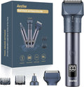 Skiennix Beard Trimmer Set - 3-in-1 Professional Shaving Kit with Foil Shaver & Nose Trimmer | IPX7 Waterproof, 20 Adjustable Settings