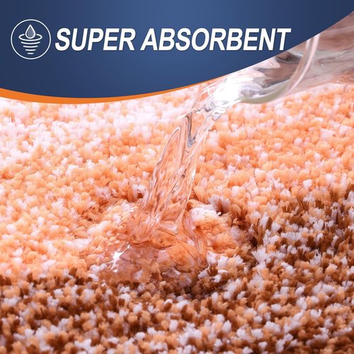 OLANLY Microfiber Bath Rug Mat - Extra Soft & Absorbent | Quick-Dry, Machine Washable, 24x16, Orange