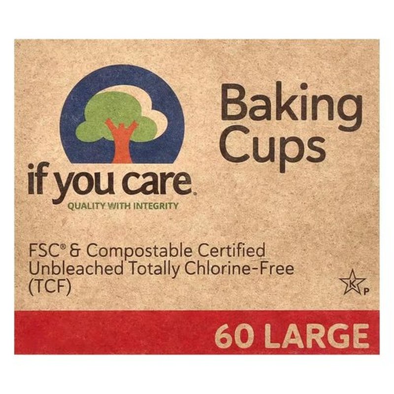 If You Care Unbleached Baking Cups - Eco-Friendly, Large Size, 60 Count | 3 Pack