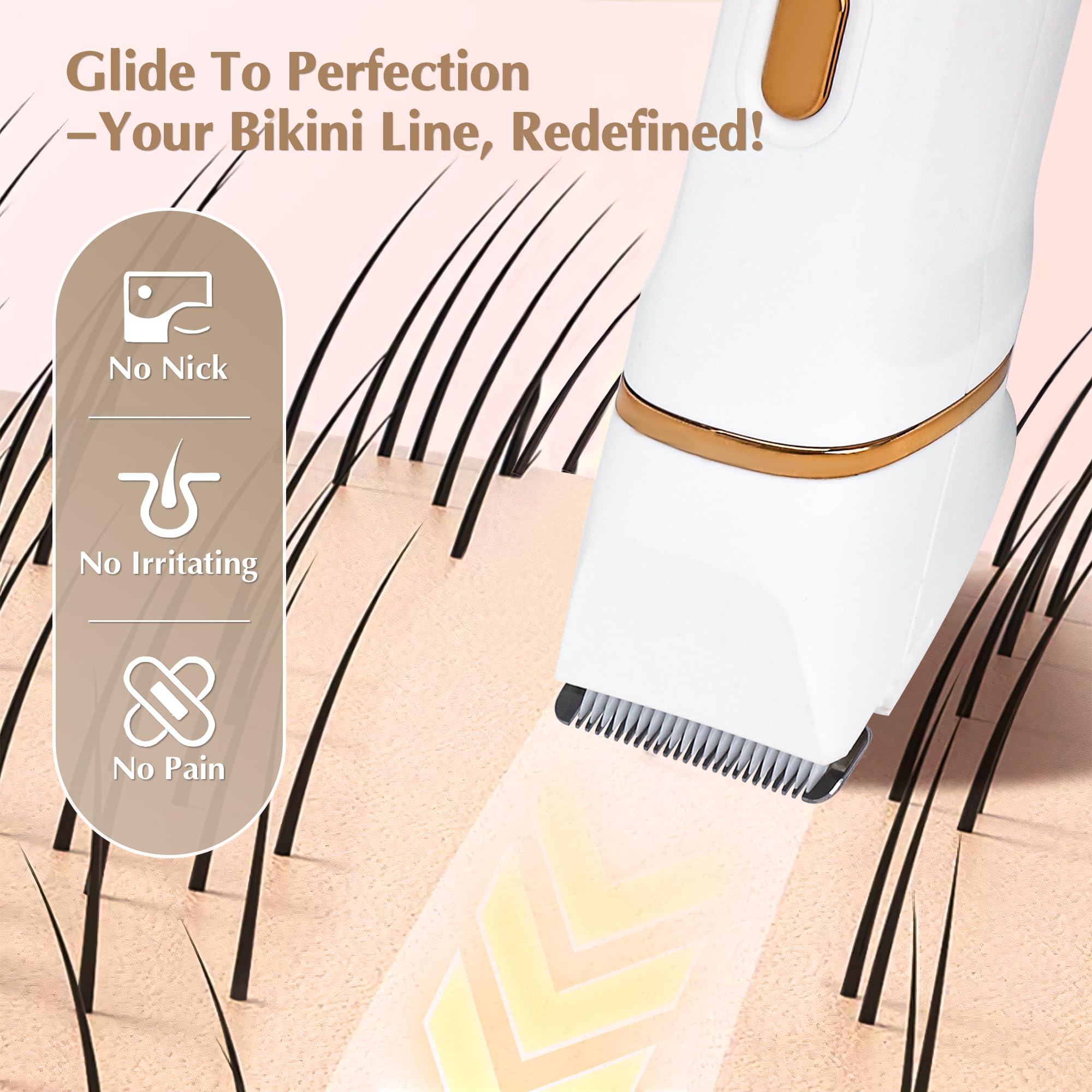 Eilveey Bikini Trimmer Electric Facial Hair Remover for Women Waterproof