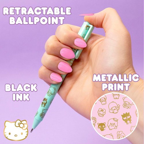 Hello Kitty & Friends 4-Piece Pen Set - My Melody & Kuromi | Cute School & Office Supplies