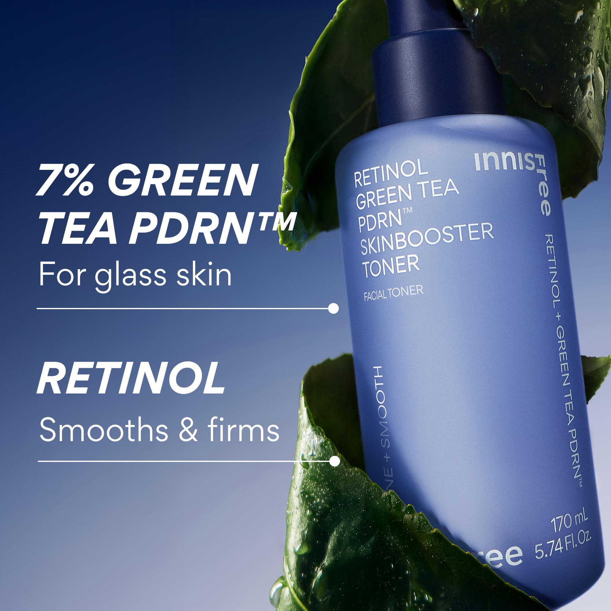 innisfree Green Tea PDRN Toner | Korean Toner for Face with Retinol and Hyaluronic Acid for Glass Skin, Fine Lines, & Smooth Skin | Inspired by Korean PDRN Treatment