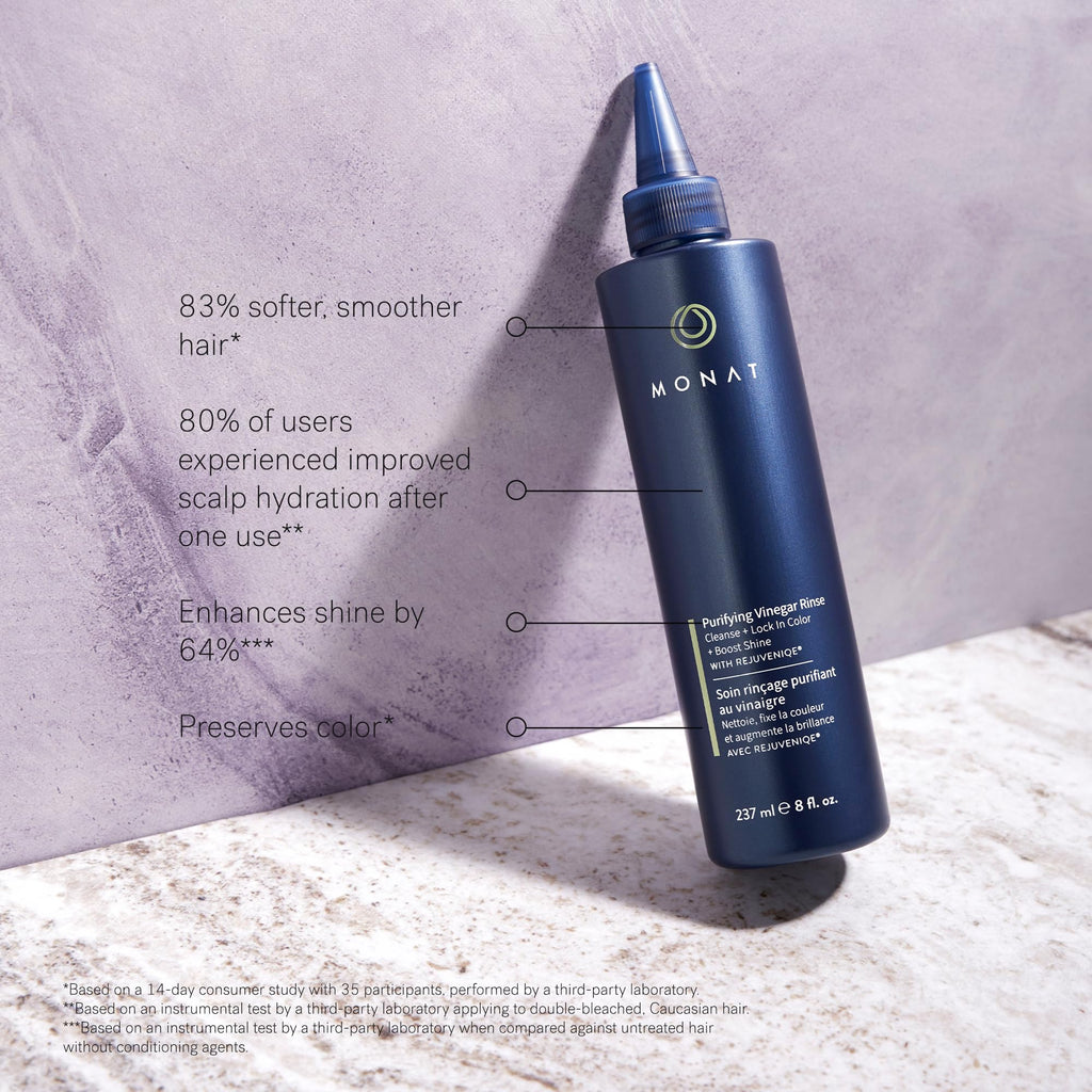 MONAT Purifying Vinegar Rinse - Nourishing Moisturizing Elixir for Shiny, Soft, Smooth and Lustrous Hair