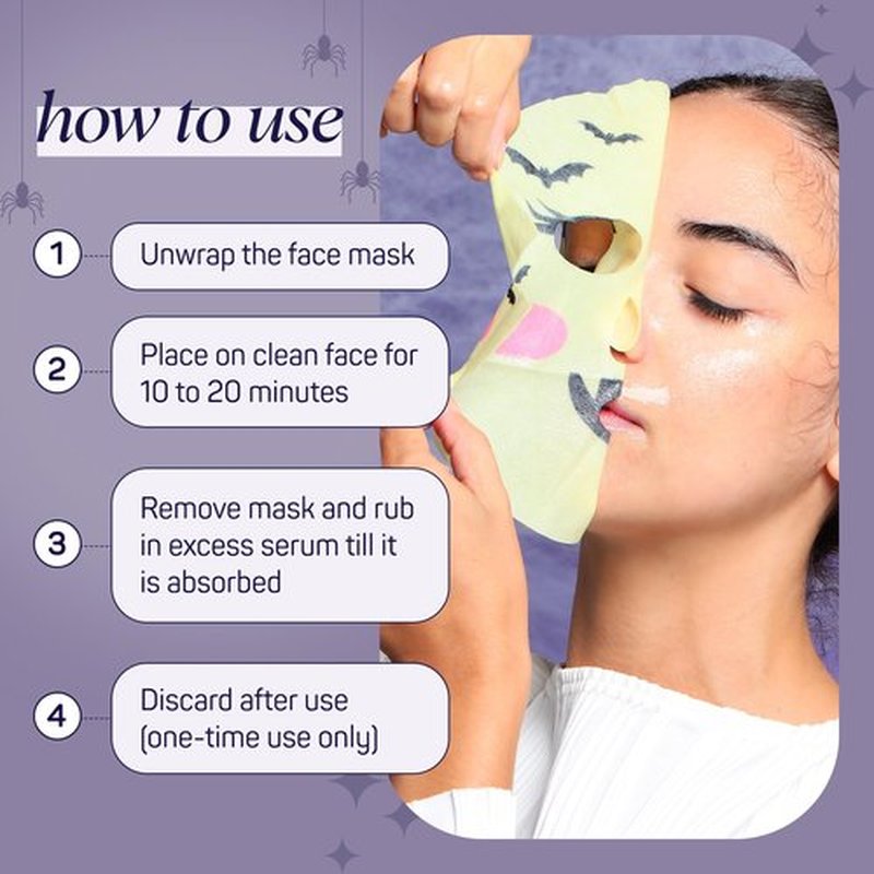 SpaLife Beauty Halloween Face Mask Hauntingly Chic Bundle | Korean Facial Masks | Firming and Detoxifying Face Mask Set | Halloween Gifts for Women | Facial Sheet Masks | 8 Pack
