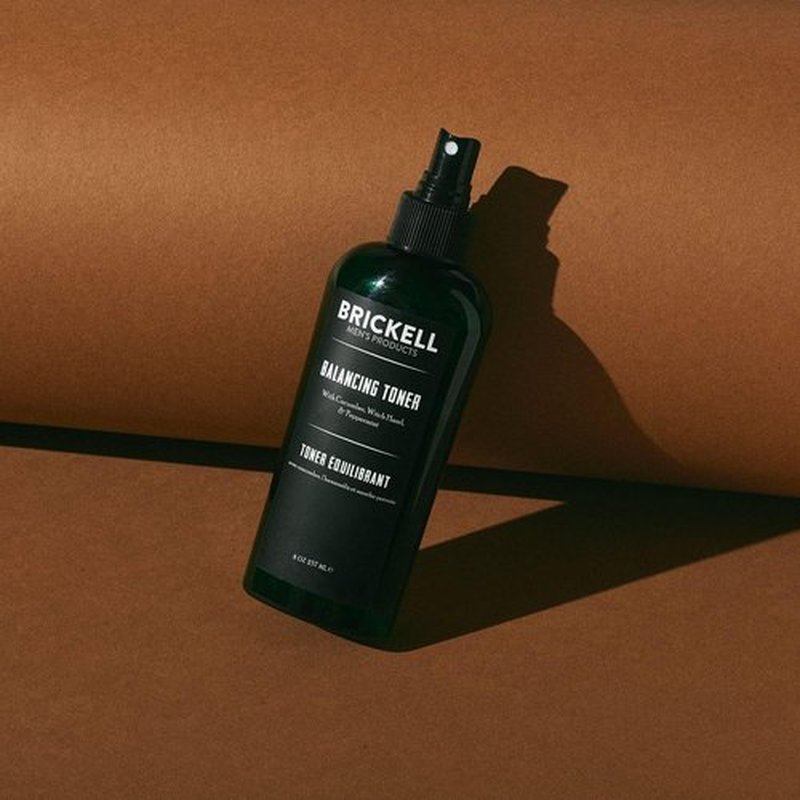 Brickell Men's Balancing Face Toner - Natural Alcohol-Free Formula with Witch Hazel | 8 Ounce