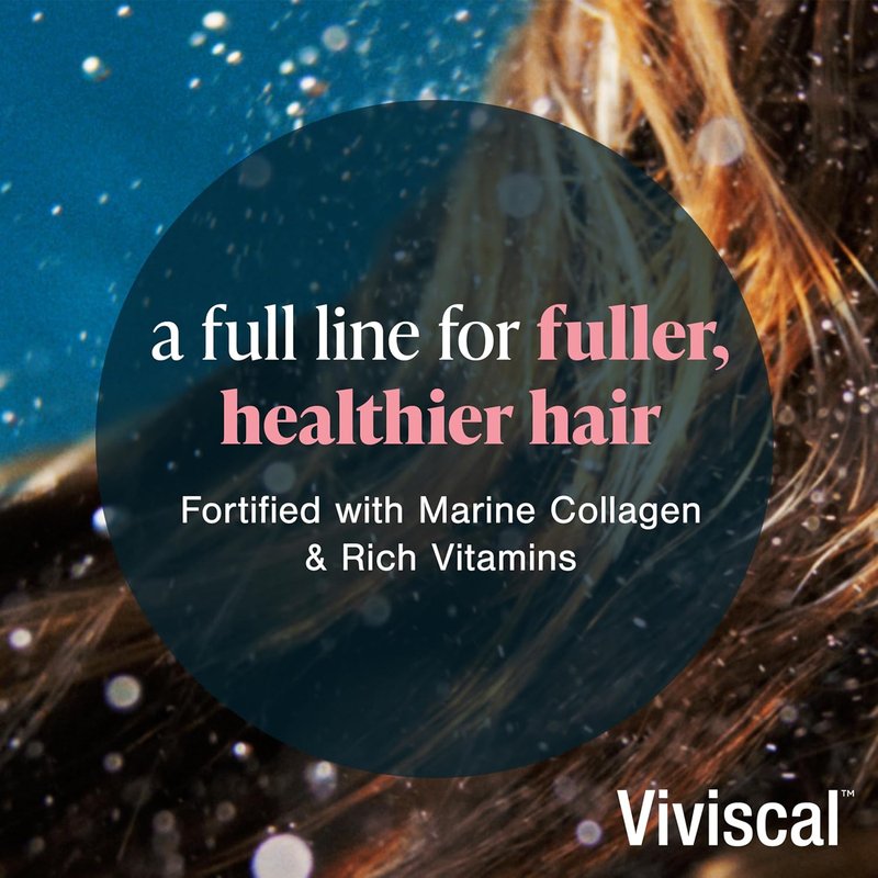 Viviscal Thickening Shampoo - Biotin & Keratin Formula with Marine Collagen | 250ml (8.45 fl. oz.) for Stronger, Healthier Hair
