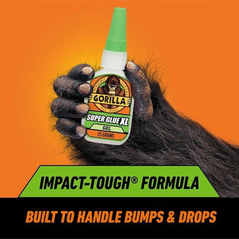 Gorilla Super Glue Gel XL - Fast-Setting Clear Adhesive with No-Drip Control | 25g for Precise Repairs