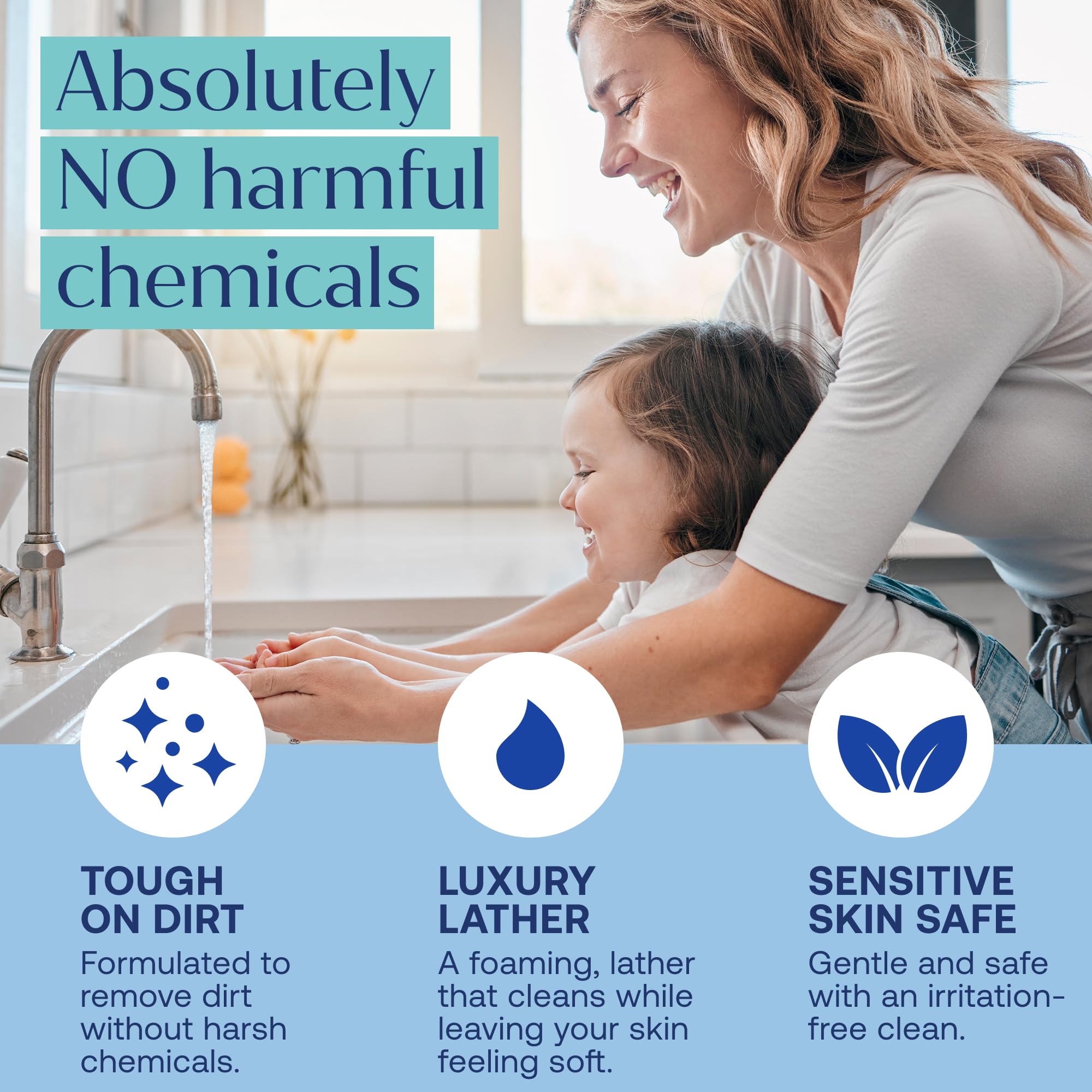 Fab Tab Foaming Hand Soap Dispenser - Refillable Glass Foaming Hand Soap Dispenser + 3 Tablet Refills | Variety Scents | Makes 3 x 11.9 Fl oz Bottles