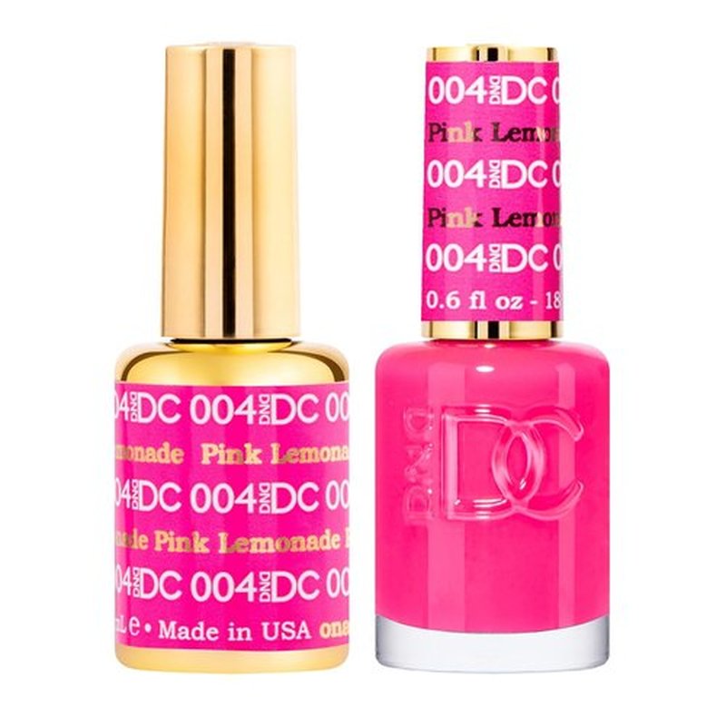 DND DC Gel Polish Set - Pink Collection | UV/LED Gel Polish & Air Dry Nail Lacquer Duo, 0.5 Fl Oz Each