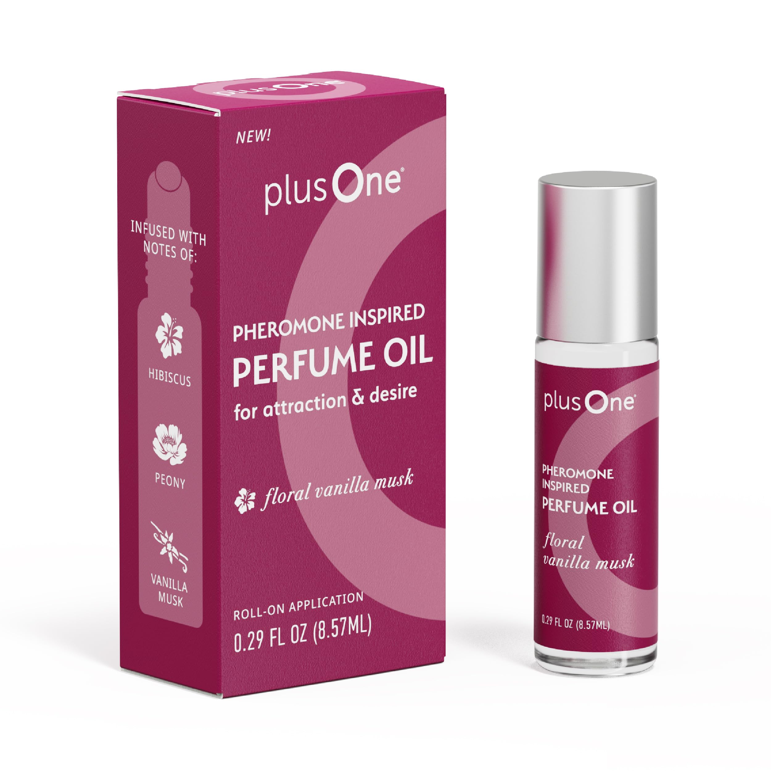 plusOne Pheromone Inspired Perfume Oil – Floral Vanilla Musk, 0.34 fl oz