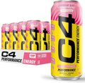 Cellucor C4 Performance Energy Drink - Strawberry Blast | Zero Sugar Pre-Workout | 200mg Caffeine | 16 Fl Oz (12 Pack)