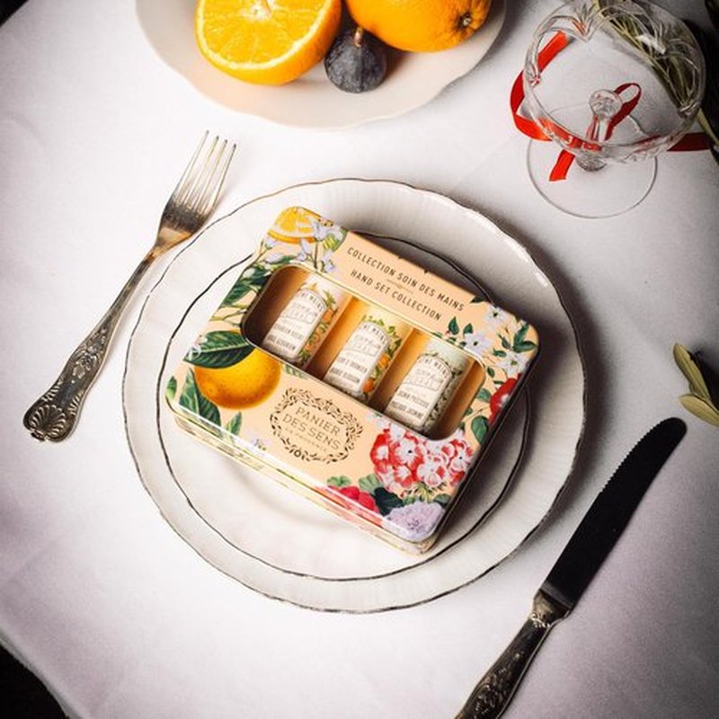 Panier des Sens - Mini Hand Cream Set - 96% Natural Travel Size - Orange Blossom, Jasmine & Geranium - Perfect Mother's Day Gift