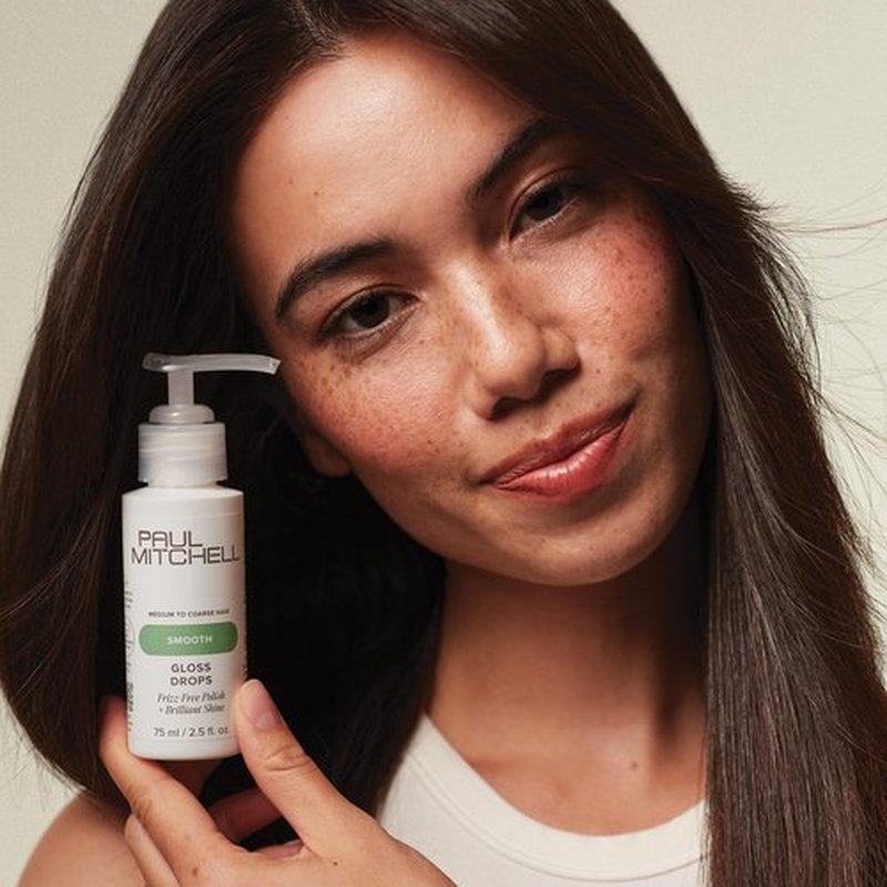 Paul Mitchell Gloss Drops Shine Serum, Frizz-Free Polish, Brilliant Shine, For Medium To Coarse Hair, 2.5 fl. oz
