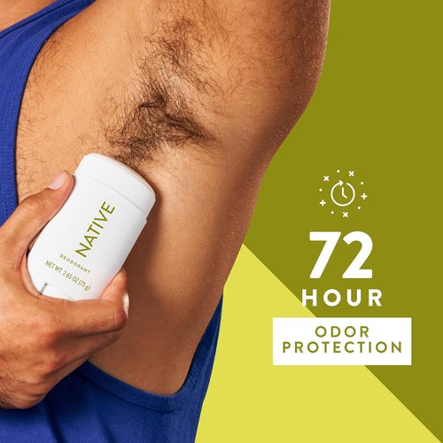 Native Deodorant | Aluminum-Free Bergamot & Pine | 72-Hour Odor Control | 2.65oz for Men & Women