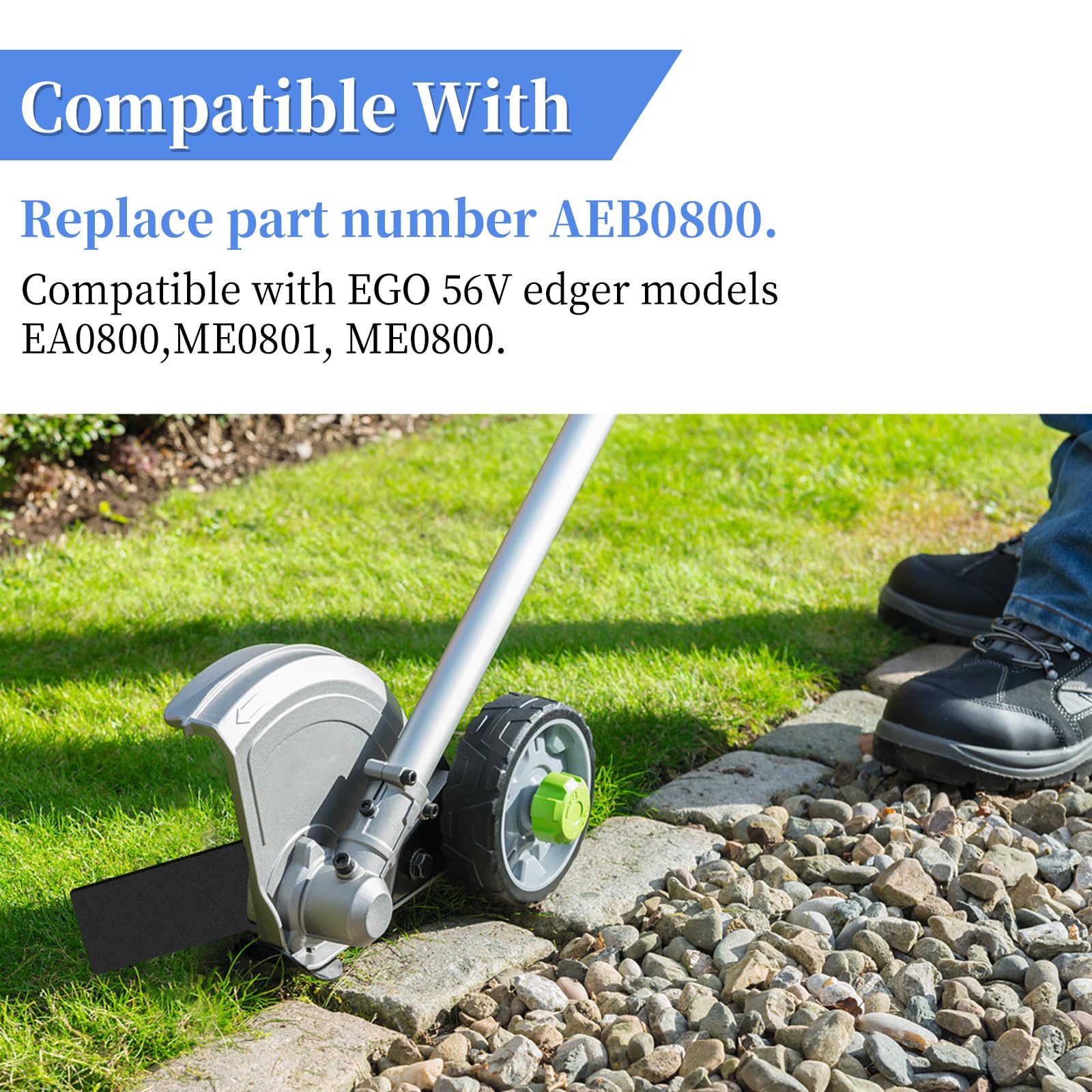 Bularie AEB0800 1" Center Hole Edger Blade Compatible with EGO 56V Edger, Multi-Head System Replacement Edger Blade for EGO Power Edger Models EA0800/ME0801/ME0800 (2 Pack)