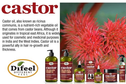 Difeel Castor Pro-Growth Leave-in Conditioning Spray 8 oz. - Large Bottle