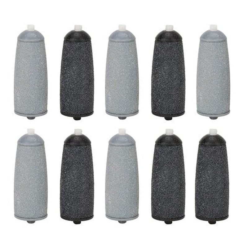 Replacement Roller Head,Electric Foot Grinder Replacement Head,5pcs Coarse and 5pcs Fine Refill Heads,Foot File Accessory for Callus Remover(Black, Grey)