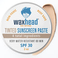 Waxhead Tinted Reef-Safe Mineral Sunscreen SPF 30 Zinc Oxide, Tint Zinc Face Sunscreen for Surfing & Swimming, Zinc Paste Sunblock for Nose & Face, Matte Finish, Travel Size 2 oz Tin