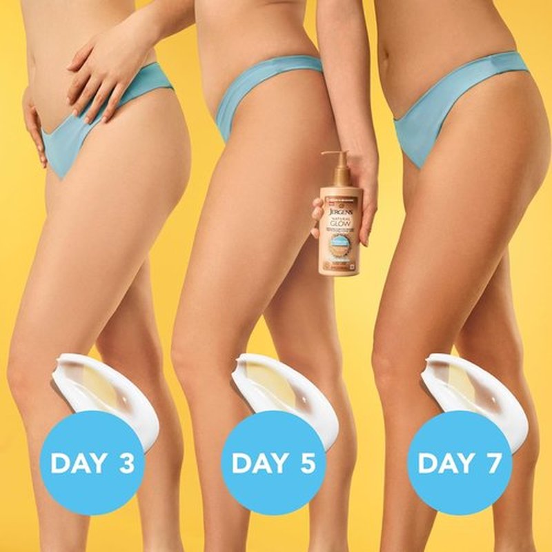 Jergens Natural Glow Hydra Gel Moisturizer - Fragrance-Free Tanning Lotion for Fair to Medium Skin Tones | 8.3 Fl Oz