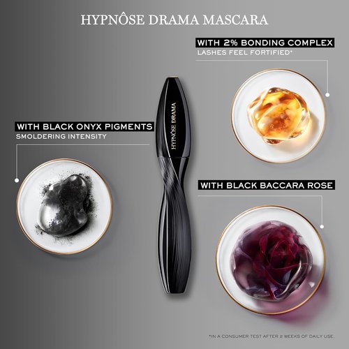 Lancôme Hypnôse Drama Extreme Waterproof Mascara - 17x Volume & 48-Hour Wear - Ultra Black for Sensitive Eyes