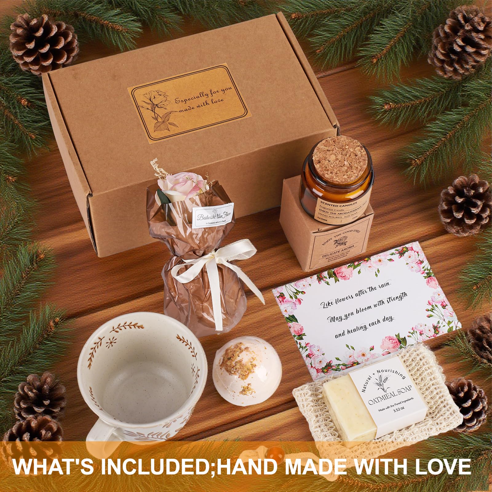 Women Self Care Gift Baskets & Sets-Post Surgery Care Package with Spa Items, Relaxation Items and Pampering Gifts - Special Day Gift Box Ideas