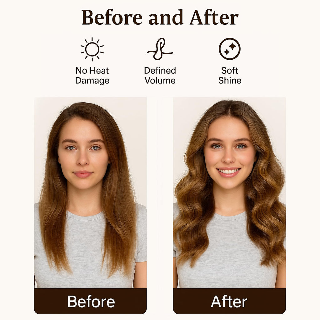 VISOFO Heatless Curls Overnight, Rods for Blowout Look, 3 Set, Blonde