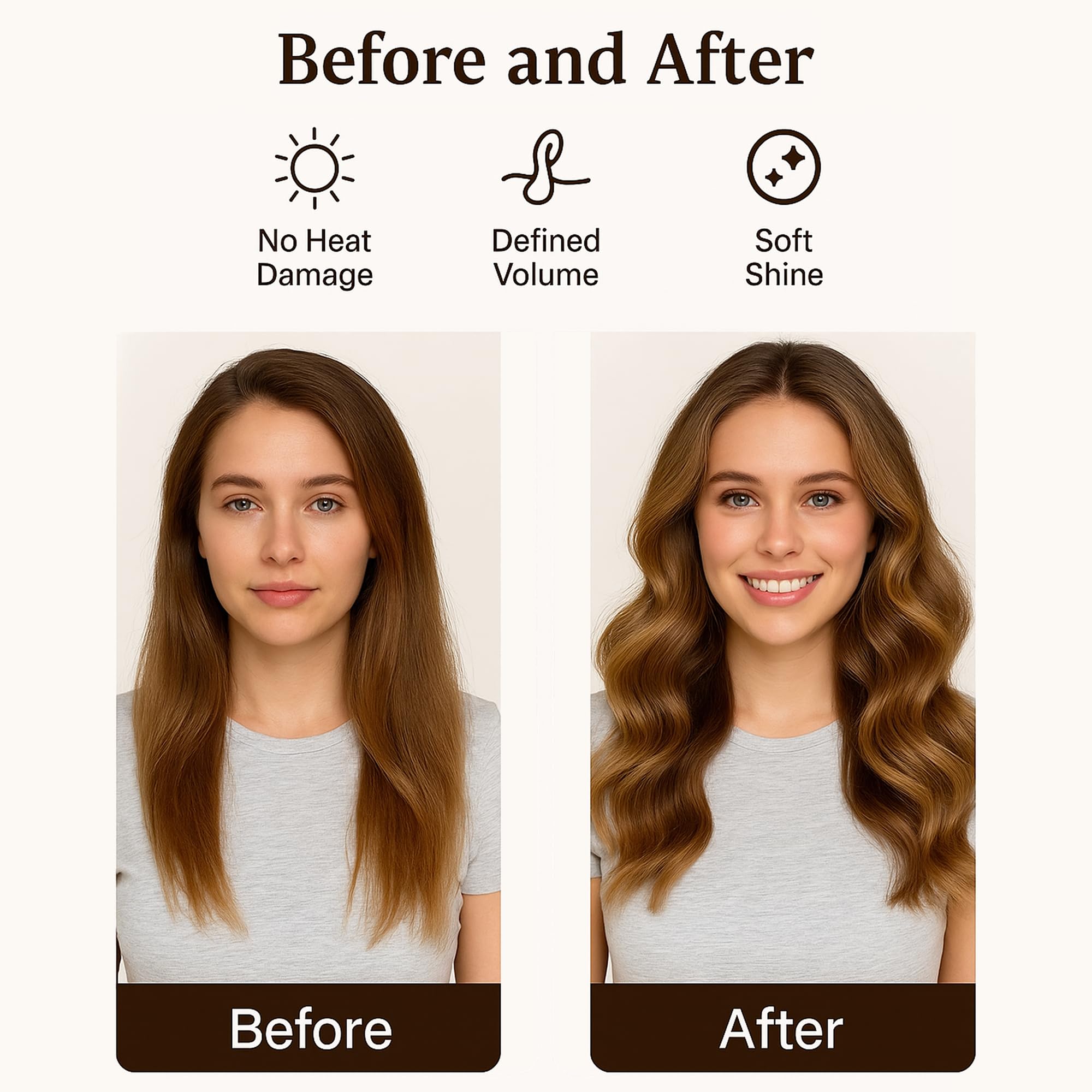VISOFO Heatless Curls Overnight, Rods for Blowout Look, 3 Set, Blonde