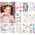 Fanoshon Glitter Temporary Tattoos for Kids Girls Birthday Party Favors Supplies, 12 Sheets Rainbow Children Face Decoration Stickers Easter Holiday Gift Halloween Goodie Bag Stuffers