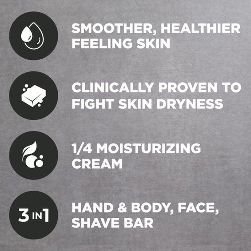 DOVE MEN + CARE Hidratante Coco + Cítricos Hand & Body Face + Shave Bar 6 Count for Hydrated Skin 3.75 oz