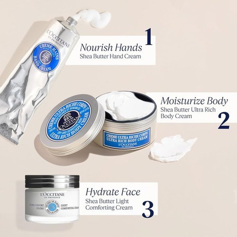 L'OCCITANE 5% Organic Shea Butter Face Cream - Lightweight, Hydrating & Soothing for Sensitive Skin