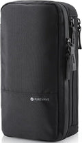 Purevave Men's Toiletry Travel Bag - Compact Waterproof Dopp Kit | Black Hanging Wash Pouch