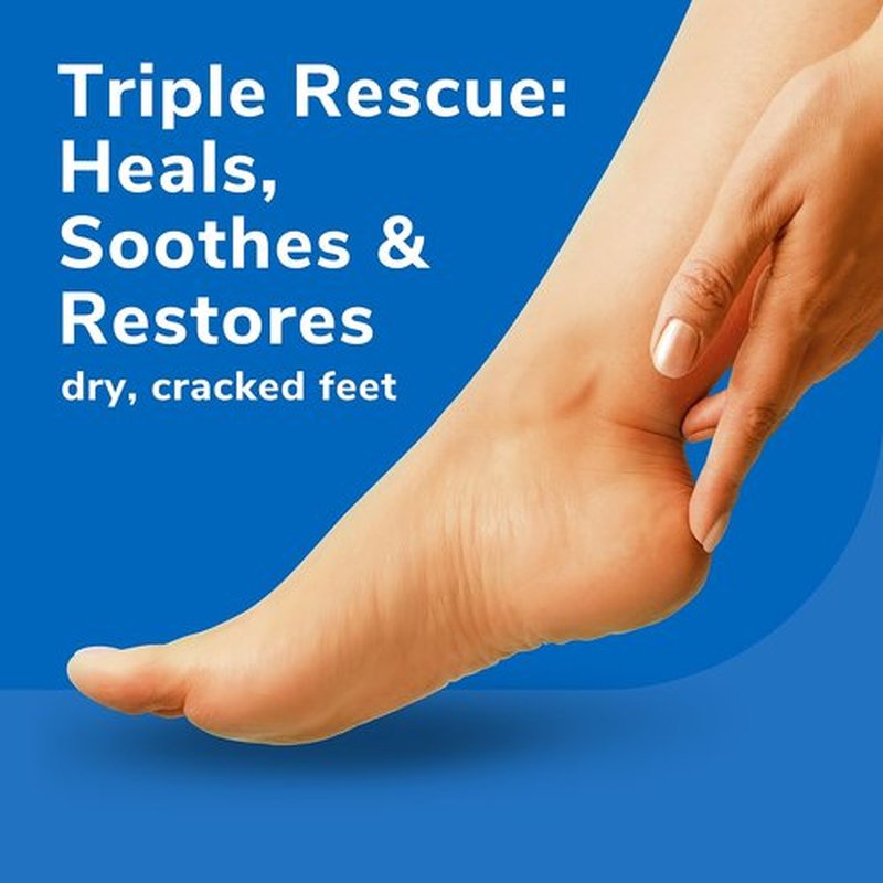Dr. Scholl's Rough, Dry Foot Renewal Ultra Overnight Treatment with 3oz Foot Cream, Heel Sleeve Socks Dry, Cracked Foot Repair Ultra-Hydrating 3.5oz Foot Cream