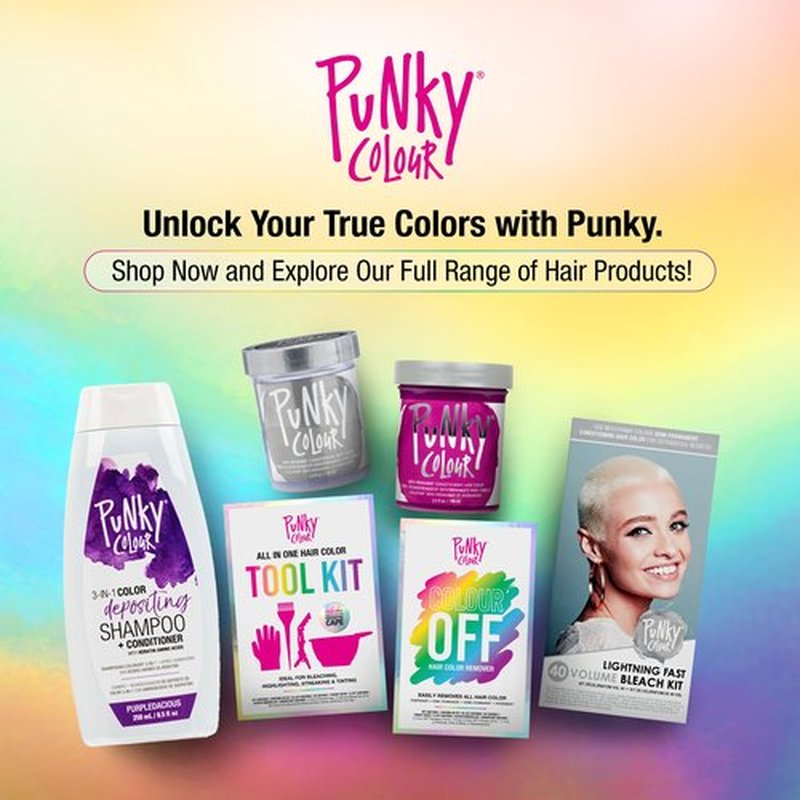 Punky Colour 3-in-1 Color Depositing Conditioner & Hair Cleanser - Purpledacious, Semi Permanent Hair Color Conditioner, Sulfate-Free Hair-Dye, 8.5 fl oz.