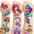 150+ Glitter Temporary Tattoos for Kids - Mermaid Unicorn Party Favors for Girls - Individually Wrapped & Waterproof Birthday Supplies