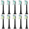 Replacement Toothbrush Heads Compatible with Philips Sonicare – Gentle & Effective Electric Tooth Brush Refill for Plaque Control, 10 Pack (Black)