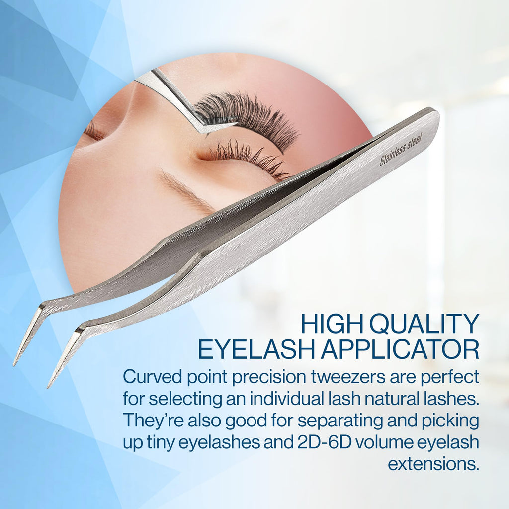 Regine Switzerland Curved Mink Lash Tweezer - Volume & Isolation Applicator