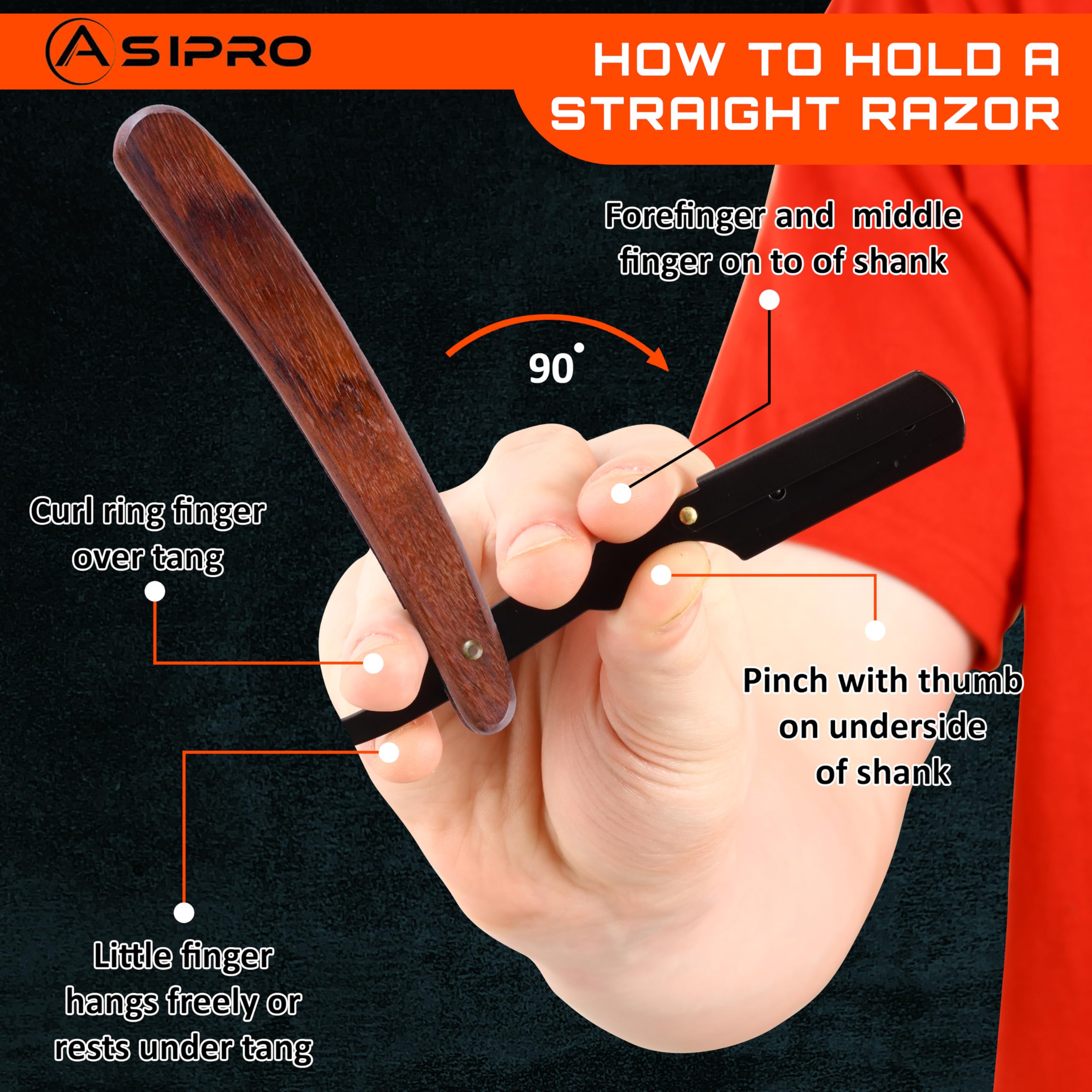 ASIPRO Straight Razors for Men with 20 Straight Edge Razor Blade & Case, Mens Straight Razor for Shaving Navajas Para Barbero Barber Razors for Mens, Straight Razors for Men Kit Beard Razor