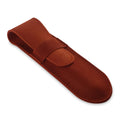 Straight Razor Case, Genuine Cowhide Leather Straight Razor Cover, Barber Straight Razor Holder, Travel Razor Case (Cognac)