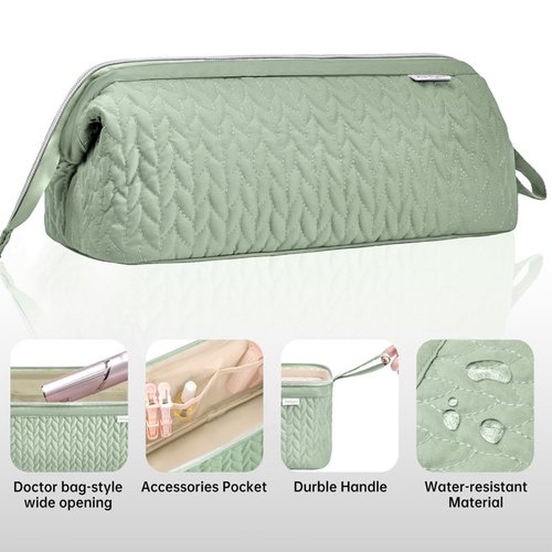KarSyon Shark Flex Style Case for Airwrap Hair Dryer Brush Revlon Hair Tools Travel Bag Carrying Case Flat Curling Iron Organizer (Sage Green)