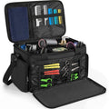 TORIBIO Large Capacity Hairdresser Bag with Adjustable Dividers, Barber Carrying Bag Barber Travel Case Organizer for Clippers and Supplies, Holds Various Hair Cutting Tools