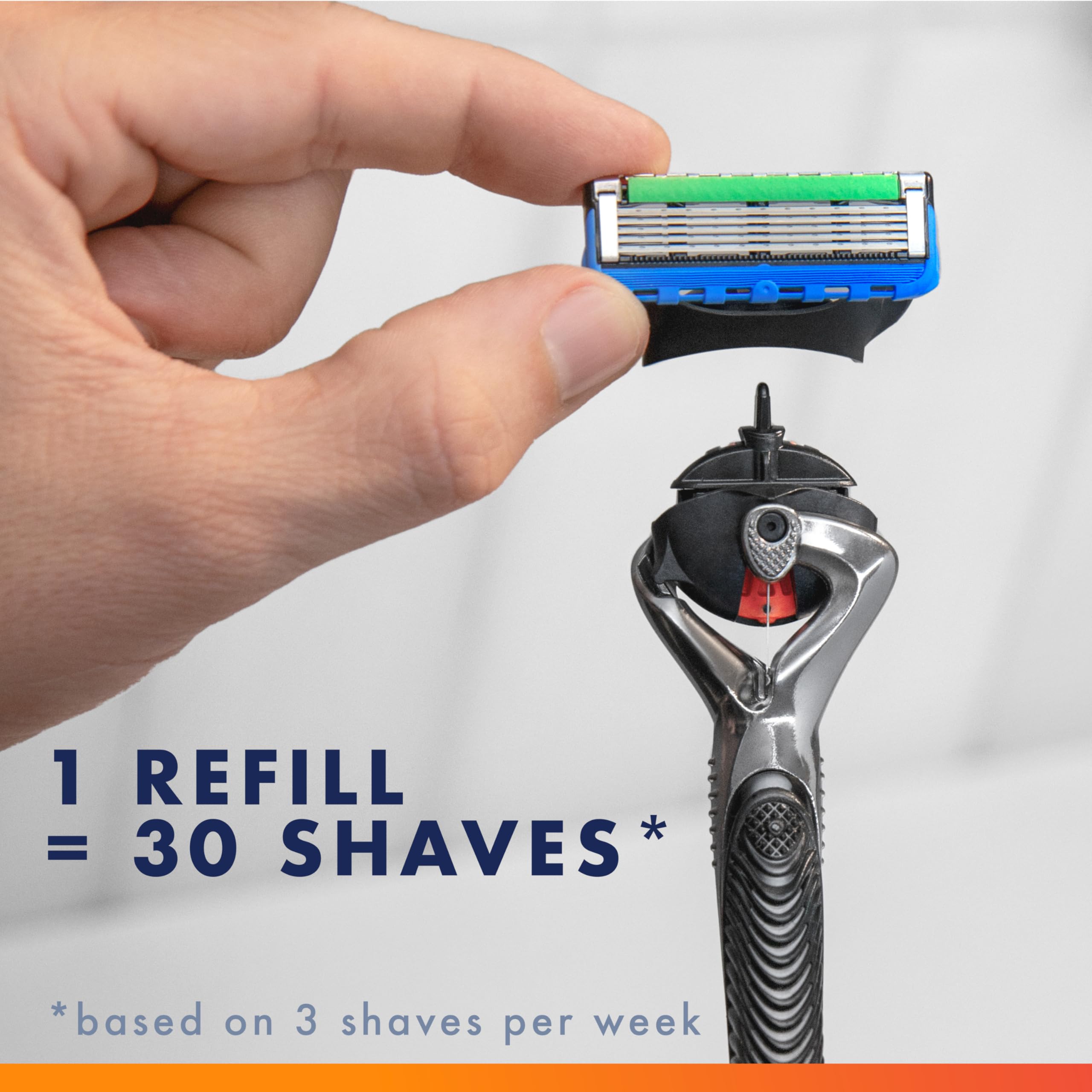 Gillette Fusion5 ProGlide Shaving Razor for Men, Razor Handle, 4 Razor Blade Refills, FlexBall Razor Handle and Precision Trimmer for Men