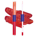 UNICORN SNOT Quiet Riot Glitter Lip Duo | 2-in-1 Set: Matte Lipstick & Plastic-Free Glitter | 0.15oz Red Lipstick & 0.16oz Gloss, Clash