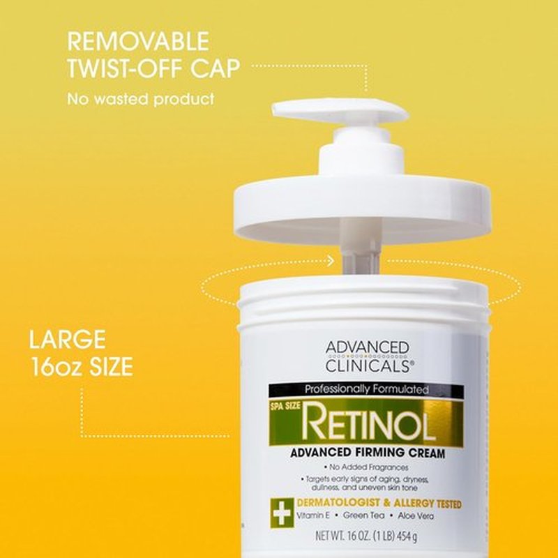 Advanced Clinicals Retinol Body Lotion - Anti-Aging Moisturizer for Face & Body | 16 Ounce, Targets Fine Lines & Wrinkles