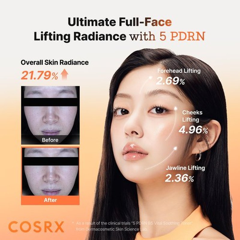 COSRX 5 PDRN B5 Vital Soothing Toner - Korean Toner for Rejuvenating & Soothing Skin with Salmon DNA, Centella, Lactobacillus PDRN & Panthenol, Korean Skin Care (280ml/9.46 fl.oz.)