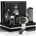 LOVERY Gifts for Him - Beard Grooming Kit - Includes Beard Oil, Beard Balm, Beard Wash, Comb, Brush & more– Mens Gifts for Him, Boyfriend, Husband, Dad - Sandalwood Beard Kit