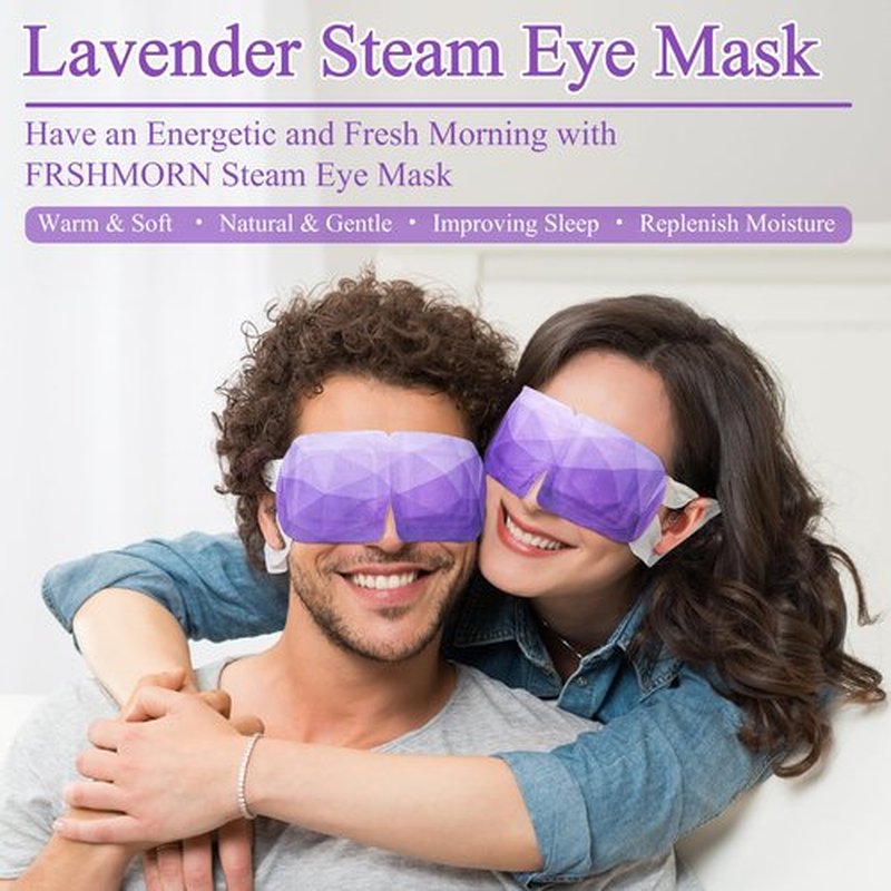 FRSHMORN 16 Packs Steam Eye Mask, Heated Eye Mask for Sleeping, Warm Compress for Eyes, Self Heating Disposal Steam Mask for Home Sleep, Office, Spa, Travel Essentials Valentine's Day Gift (Lavender)