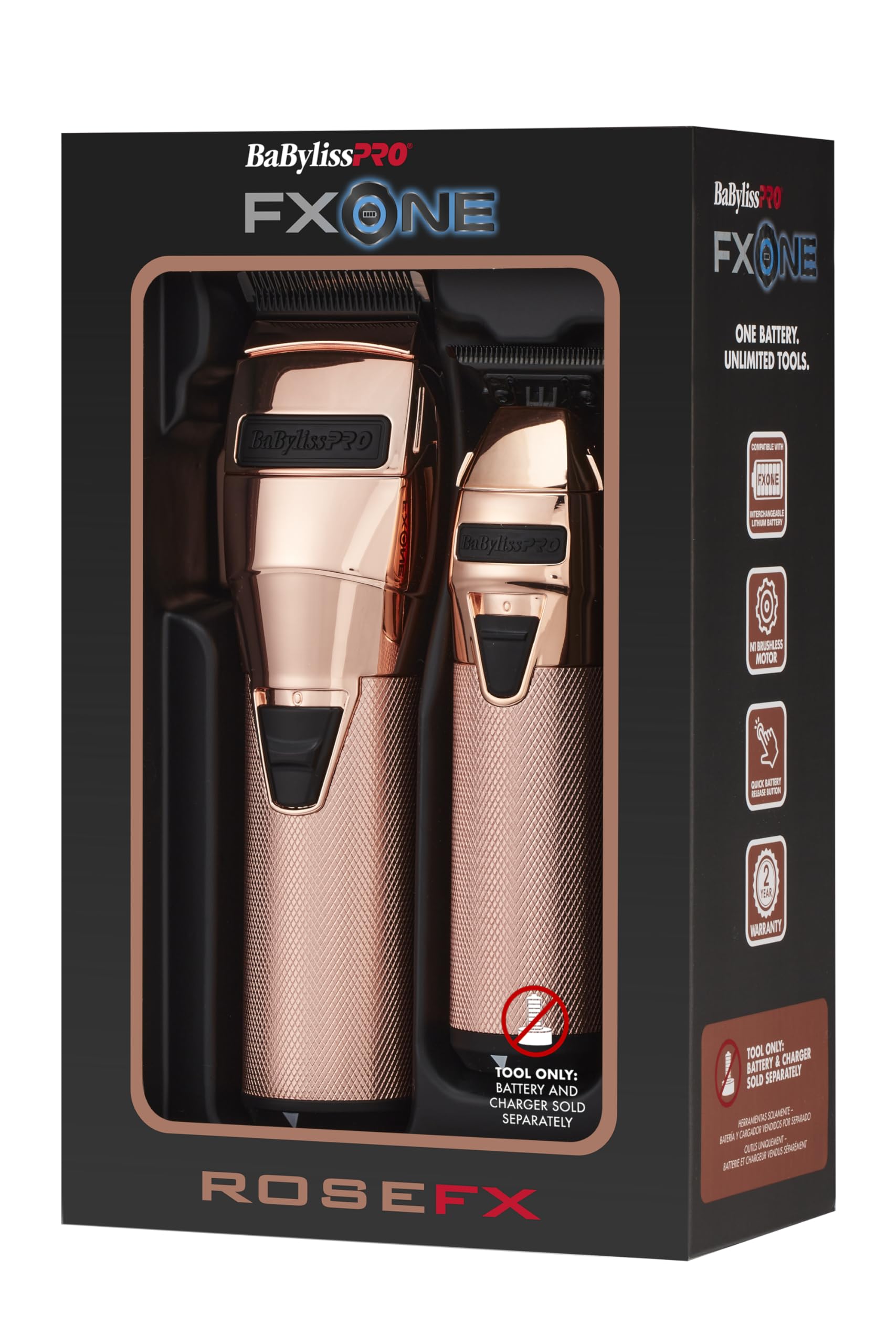 BabylissPRO® FXONE LimitedFX Rose Gold Tool Only Clipper + Trimmer Prepack